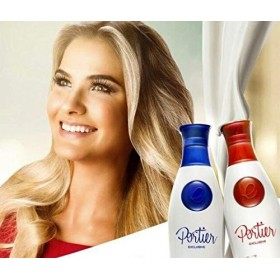 Lissage Brésilien Kératine Portier Exclusive Blowout Hair Progressive Brush VIP Shampoing & Masque sans FORMOL 1 L de chaqu