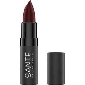 SANTE Naturkosmetik Matte Lipstick 08 Sunset Cherry Rouge à lèvres effet mat avec beurre de cacao bio pigmentation intense 4,