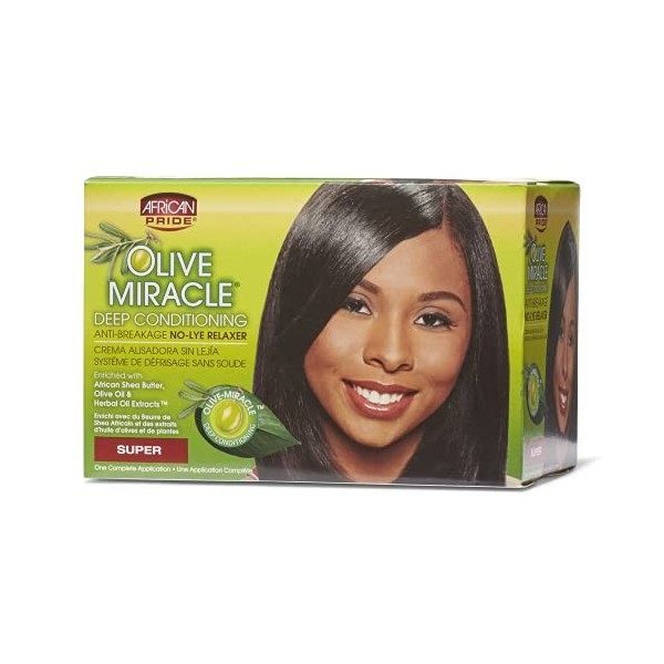 African Pride Olive Miracle No-Lye Relaxer - Super KIT