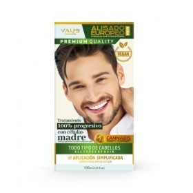 VAUS | Lissage Européen | Kit professionnel avec Crème Lissante et Peigne - Traitement Capillaire à Base de Cannabis Therapy 