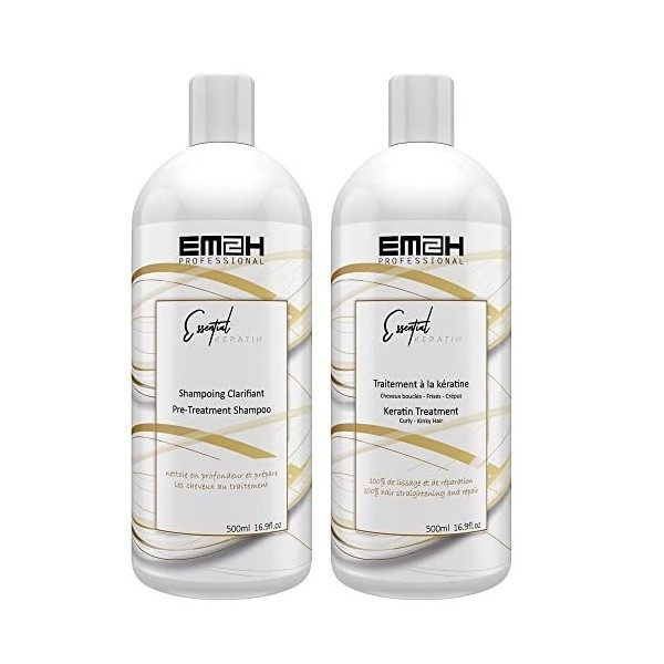 Essential Keratin kit de Lissage Brésilien cheveux crépus lot de 2 500ml 