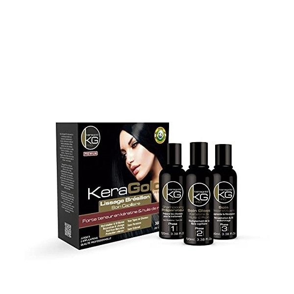 Kit Lissage Brésilien 3x120ml Kit Lissage Brésilien 3x120ml Keragold