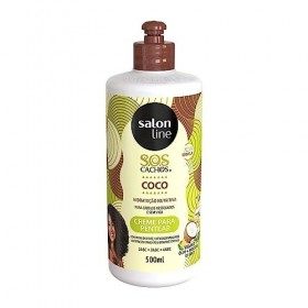 Linha Tratamento SOS Cachos Salon Line Crème para Pentear de Coco Tratamento Profundo 500 ml