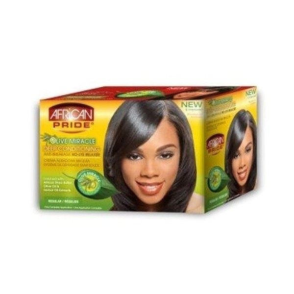 African Pride Olive Miracle No-Lye Relaxer - Regular KIT