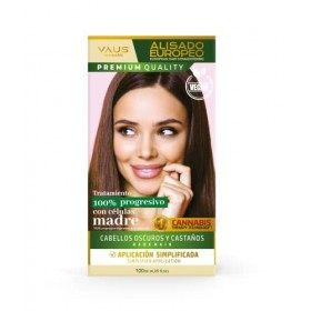 VAUS | Lissage Européen | Kit Professionnel avec Crème Lissante et Peigne - Traitement Capillaire à Base de Cannabis Therapy 