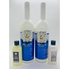 Lissage Brésilien PÉROLA DETERNITY LISS **PROMOTION EXCEPTIONNELLE** MULTI TAILLE 2 X 100ML Shampooing et Kératine 