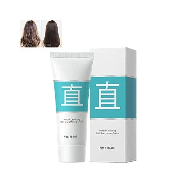 Crème Correctrice De Protéines Pour Le Défrisage Des Cheveux, Crème De Traitement Pour Le Défrisage Des Cheveux Frisés, Crème