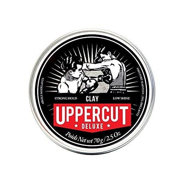 Uppercut Deluxe Clay, Professional Water Based Product for a Natural Looking Finish, Strong Hold and Low Shine 70g