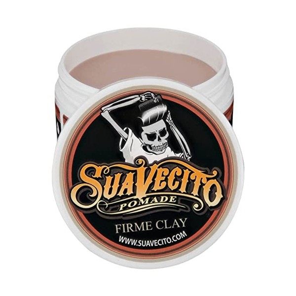 Suavecito Pomade Firme Clay, Strong Hold Hair Clay For Men, Low Shine Matte Hair Clay, Pomade For Natural Texture Hairstyles,