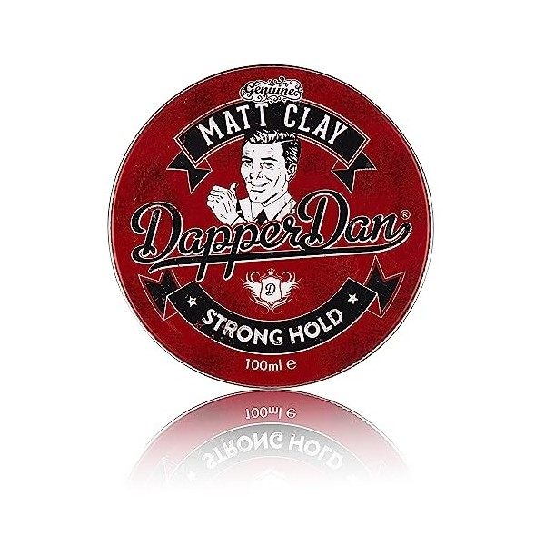 Dapper Dan Matt Clay, Cire Effet Mat, Produit coiffant pour homme à tenue forte et finition mate, 1 x 100 ml