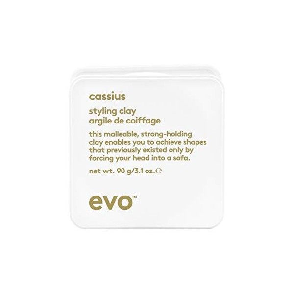 Evo Cire Cheveux Cassius 90G - Cire Cheveux pour Homme et Femme Avec Forte Tenue et Finition Mate - Cire Vegetal Modelable et