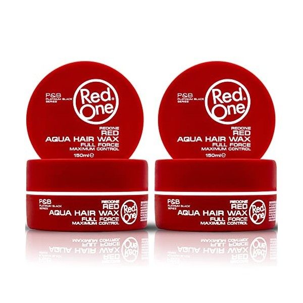 RedOne Cire Aquatique Coiffante Rouge 150 ml | Contrôle des bords | Cire de gel pour les cheveux | Ultra-tenue | Parfum Frais...