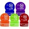 Redone Aqua & Matte Wax Series Lot de 5 cires coiffantes pour cheveux Bleu, Violetta, Orange, Vert mat, Rouge 150 ml | Contrô...