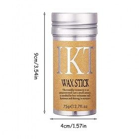 Bâton de pommade capillaire, Cire à coiffer, Wax Stick 2,7Oz 75g,Bâton de cire pour perruques de cheveux lisse de contrôle de...