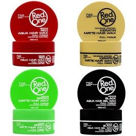 Redone Cire Aquatique Coiffante Rouge, Noir, Vert Mat, Kératine Mat 150ml | Ultra-Tenue | Look brillant et mat | Contrôle max...