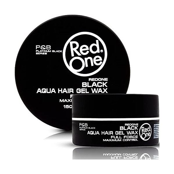 RedOne Cire Aquatique Coiffante Noir 150 ml | Cire Gelée | Maintien supplémentaire | Pour hommes et Femmes | Aspect brillant 