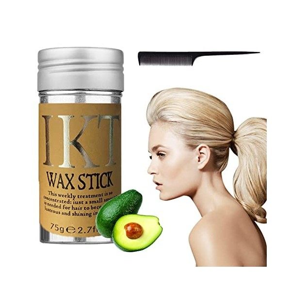 Wax Stick Hair,Cire Cheveux,Cire Cheveux Femme,Stick Cheveux Cire,Hair Wax Stick,Cire Coiffante,Wax Stick,Bâton de Pommade Ca...