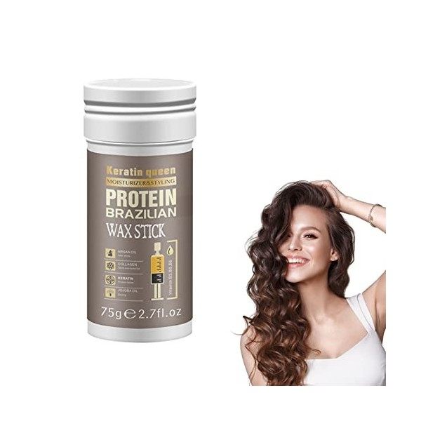 Bâton de Cire pour Cheveux, Wax Stick pour Cheveux, Bâton de Pommade Capillaire, Bâton de Cire Coiffante, Cire de Finition po...