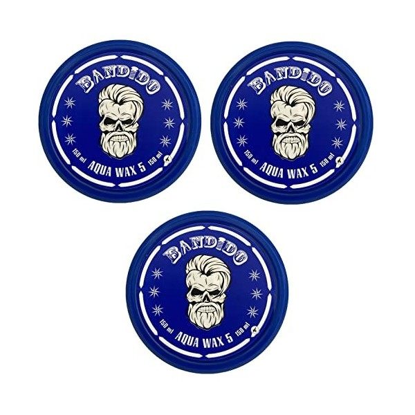 Bandido Hair Wax Blue Lot de 3 pots de cire pour cheveux Cires coiffantes