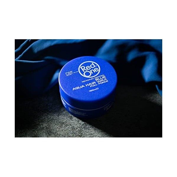 Redone Cire Aquatique Coiffante Bleu 150 ml | Forte Tenue l | Ultra-tenue | Pour Hommes et Femmes | Parfum Bubblegum | Contrô