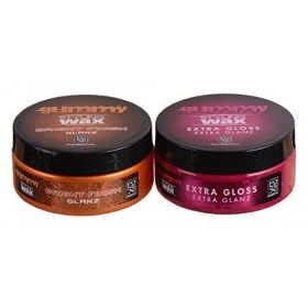 Fonex, Lot cire coiffante 2 pots de cire coiffante Gummy, Bright Finish & Extra Gloss 150 ml | Cire coiffante extra brillante...