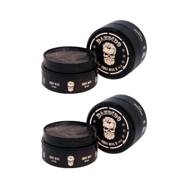 Bandido Hair Wax Black Nr. 8 Cire Cheveux Aqua Cire forte Noir N ° 8 - 2 X 150ml Cires coiffantes