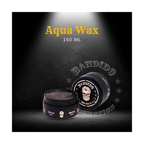Bandido Hair Wax Black Nr. 8 Cire Cheveux Aqua Cire forte Noir N ° 8 - 2 X 150ml Cires coiffantes