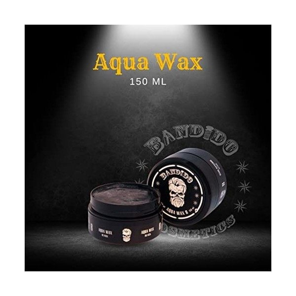 Bandido Hair Wax Black Nr. 8 Cire Cheveux Aqua Cire forte Noir N ° 8 - 2 X 150ml