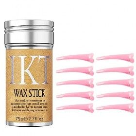 Bâton de Cire pour Cheveux,Cheveux Pommade Coiffante,Bâton de Cire Coiffante,Hair Wax Stick Avec épingle à Cheveux pour Perru