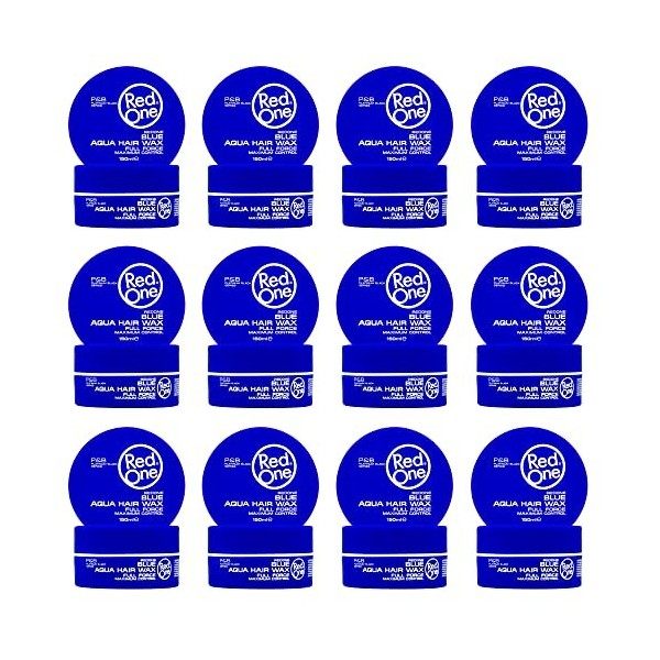 Redone Cire Aquatique Coiffante Bleu 150 ml | Forte Tenue l | Cire de gel pour les cheveux | Ultra-tenue | Cire capillaire po...