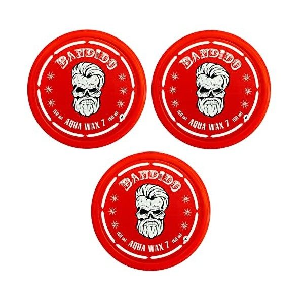3&nbsp;x Bandido Hair Wax Red Cheveux Wax Aqua Hard Wax Cires coiffantes