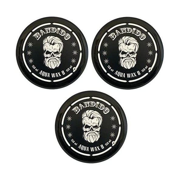 Bandido Hair Wax Black Cire Cheveux Aqua Cire forte Cires coiffantes