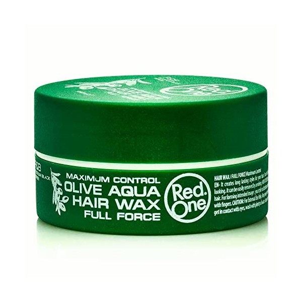 Redone Coiffure Cire Aqua Wax Olive 150ml | Nourrit les Cheveux | Contrôle Maximum | Puissance Totale | Parfum dOlive | Cire