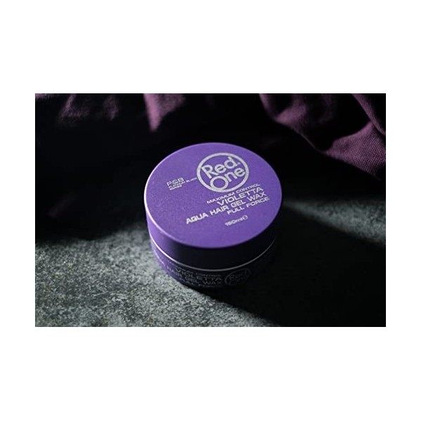 RedOne Cire Aquatique Coiffante Violette 150 ml | Contrôle des bords | Ultra-tenue | Pour hommes et Femmes | Parfum Lavande |
