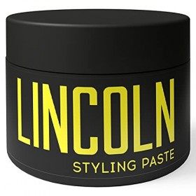 LINCOLN Cire coiffante homme - Cire cheveux homme - Pâte coiffante pour homme Naturelle - Cire coiffante bio - Cire mat cheve...