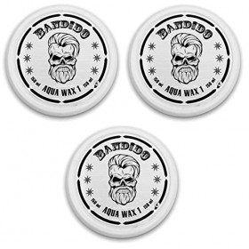 Bandido Cire et gel pour cheveux, blanc, lot de 3 pots Cires coiffantes