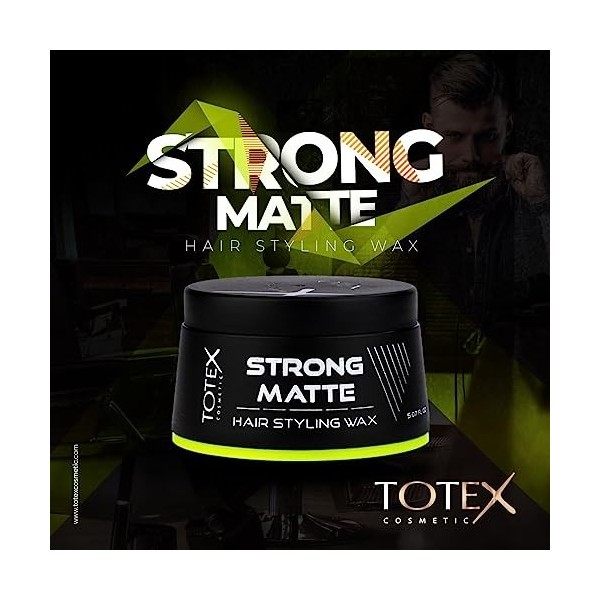 Totex STRONG MATTE Hair Styling Wax I Cire coiffante mate forte I Cire Coiffante Parfumée Multi Fruits Jai un effet super ma