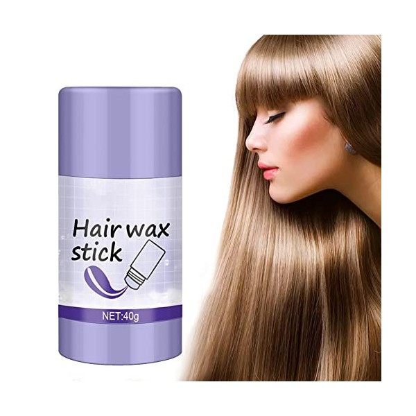 Bâton de Cire pour Cheveux, Bâton de Pommade Capillaire, Stick de Cire Coiffante, Wax Stick pour Cheveux, Bâton de Finition d...
