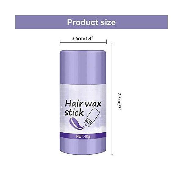 Bâton de Cire pour Cheveux, Bâton de Pommade Capillaire, Stick de Cire Coiffante, Wax Stick pour Cheveux, Bâton de Finition d...