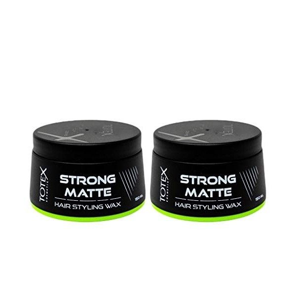Totex Hair Cire Coiffante Mat Fort 150 ml I Aspect Mat I Pour Les Salons De Coiffure I Cheveux I Par Lot De 2 Cires coiffantes