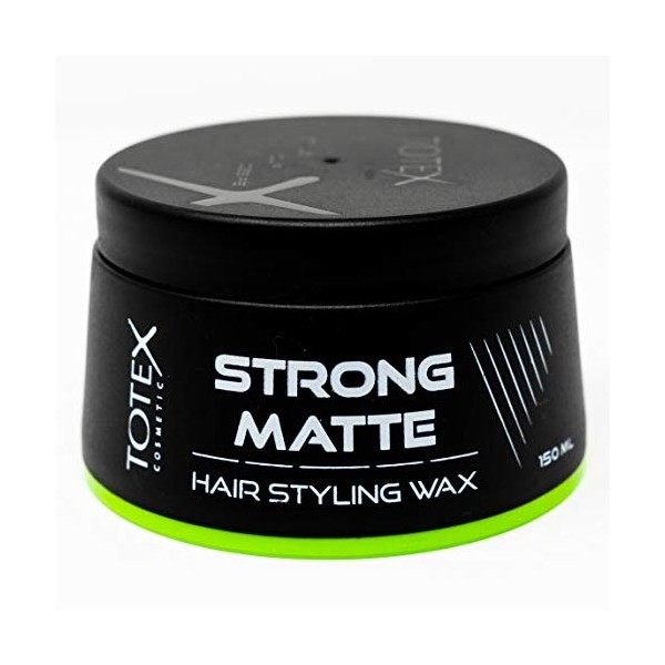 Totex Hair Cire Coiffante Mat Fort 150 ml I Aspect Mat I Pour Les Salons De Coiffure I Cheveux I Par Lot De 2 Cires coiffantes