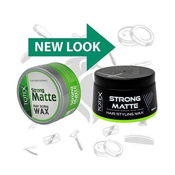 Totex Hair Styling Wax 150ml 4er Pack Strong Matte Cires coiffantes