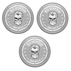 Bandido Hair Wax Lot de 3 pots de cire pour cheveux Gris, Tenue maximale Cires coiffantes