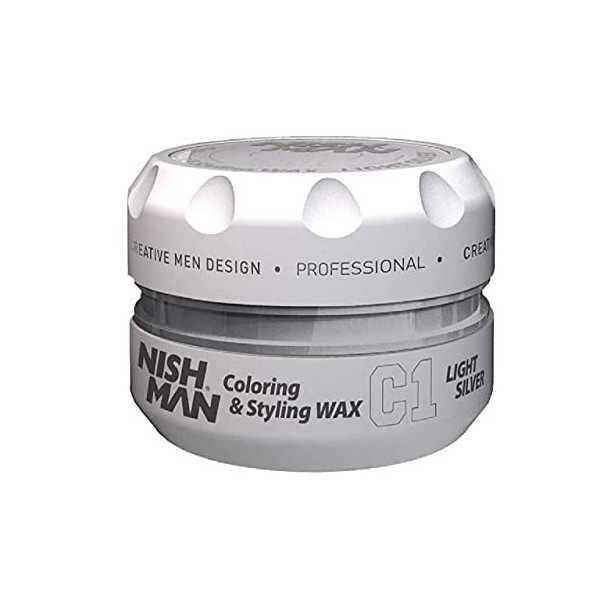 Nishman C1 Coloration des cheveux et cire coiffante Gris clair Cires coiffantes