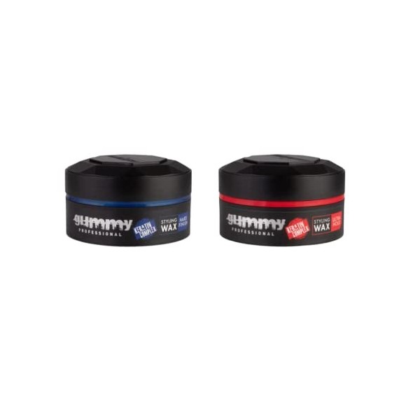 Fonex Lot comprenant les cires coiffantes Gummy Styling Wax Hard Finish et Ultra Hold, 150 ml chacune Cires coiffantes
