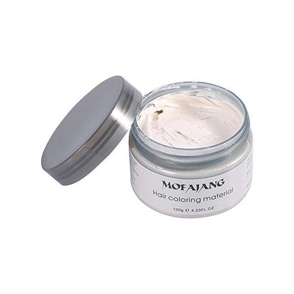 Cire à cheveux, 6 couleurs professionnel coiffure jetable coiffant crème de coloration pour cheveux unisexe, cosplay, fête, H