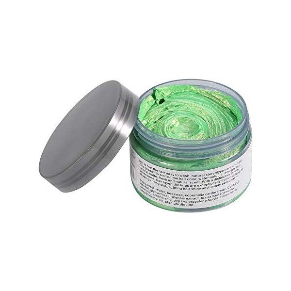Cire à cheveux, 6 couleurs professionnel coiffure jetable coiffant crème de coloration pour cheveux unisexe, cosplay, fête, H