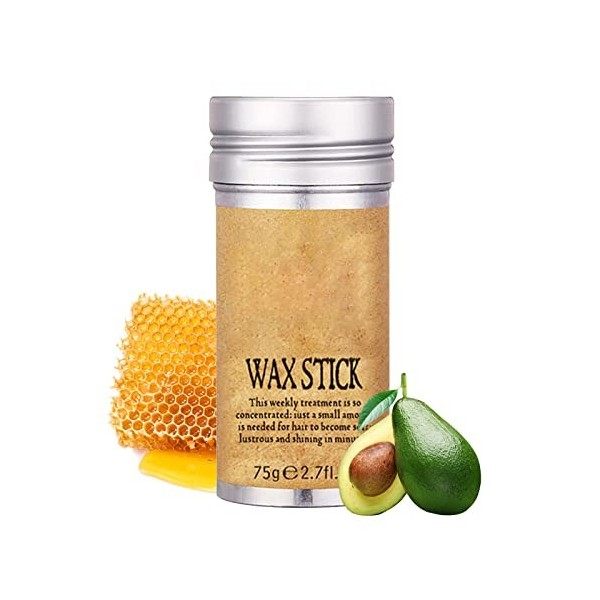 Bâton de Cire pour Cheveux,Bâton De Cire De Cheveux Naturels,Bâton de Pommade Capillaire,Wax Stick pour Cheveux,Bâton de Cire...