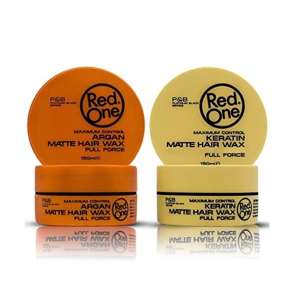 RedOne Aqua Sculpting Matte Wax Argan & Kératine 150 ml | Contrôle des bords | Aspect mat | Ultra-adhérence | Cire capillaire