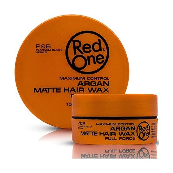 RedOne Aqua Sculpting Matte Wax Argan & Kératine 150 ml | Contrôle des bords | Aspect mat | Ultra-adhérence | Cire capillaire